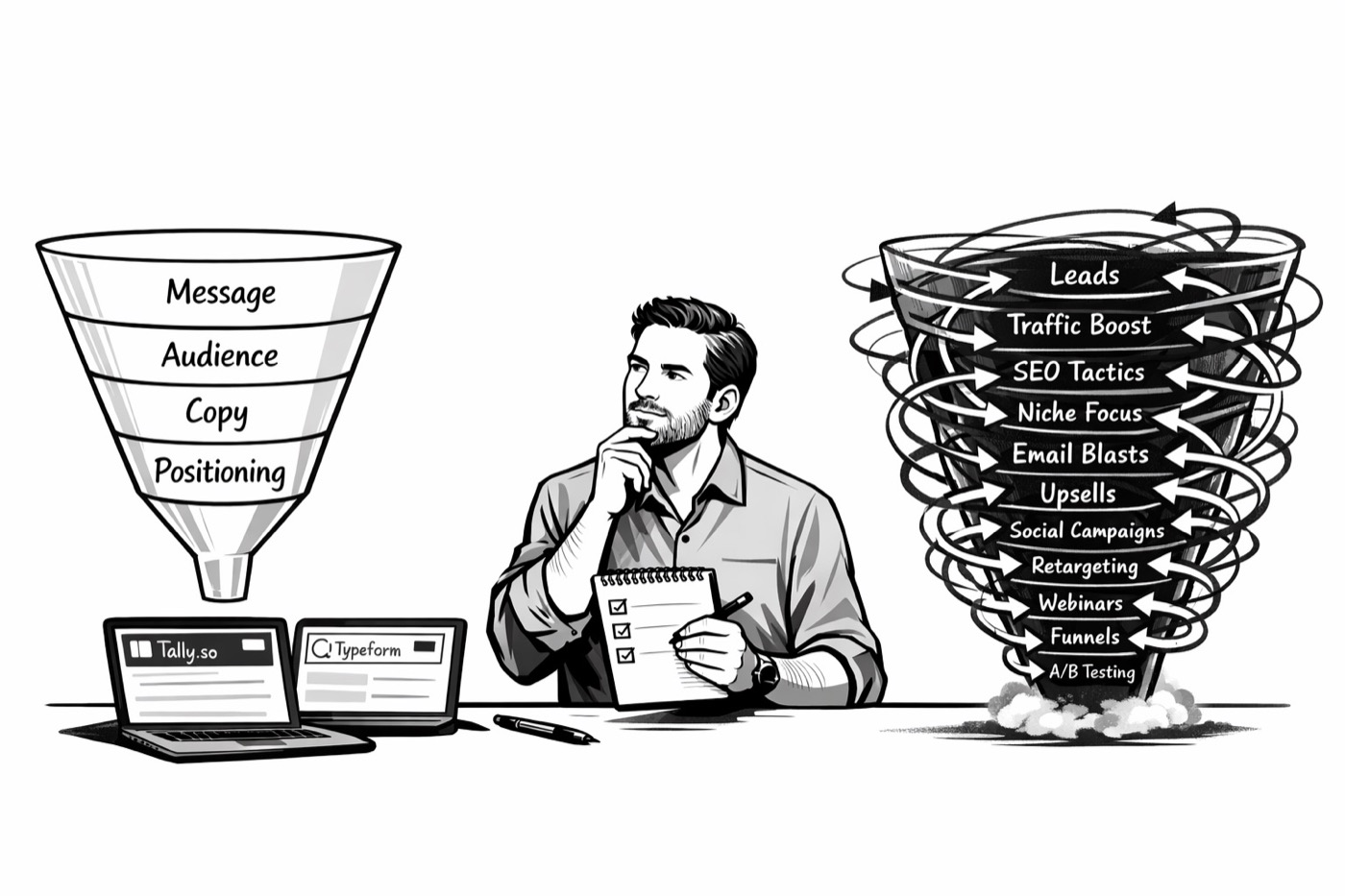 Simple funnels vs complex funnels