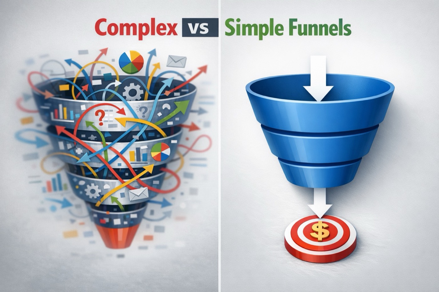 Simple funnels vs complex funnels